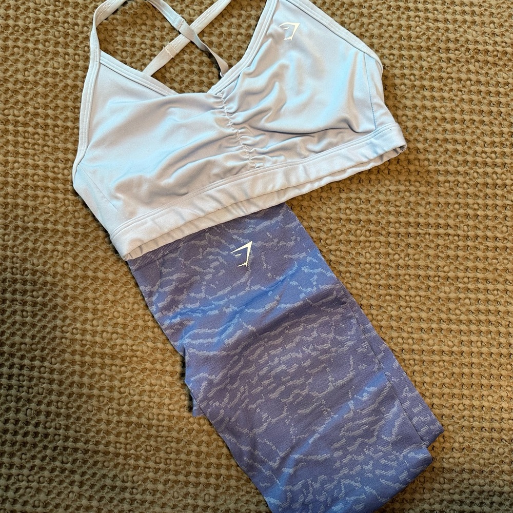 Women's White and Blue Intimates Set